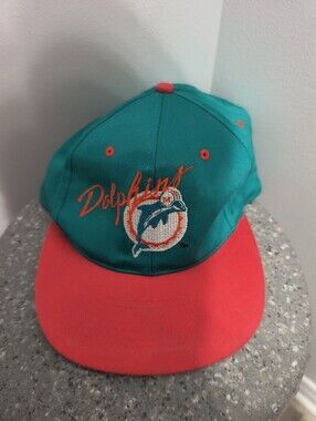 Vintage 90s Miami Dolphins Snapback Hat AJD NFL